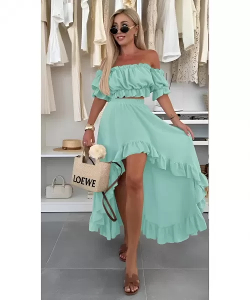 Rosy Days naisellinen minttu hamesetti