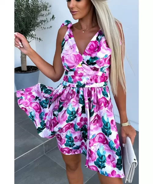 Schilo-Jolie pinkki ruusukuvioinen mekko