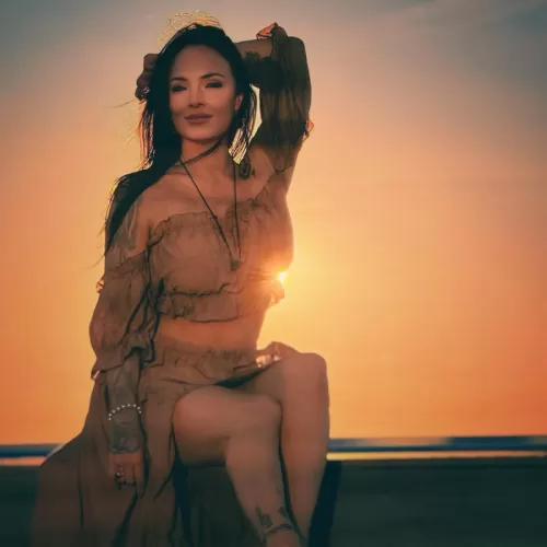 Rosy Days naisellinen kameli hamesetti