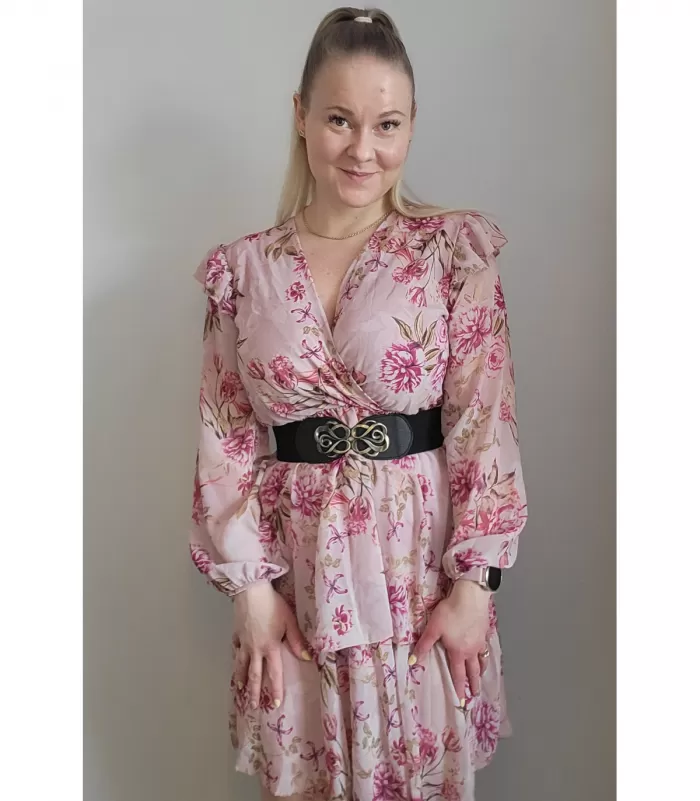 CW Bianka mauve kukkakuvioinen mekko [LÖYTÖ]
