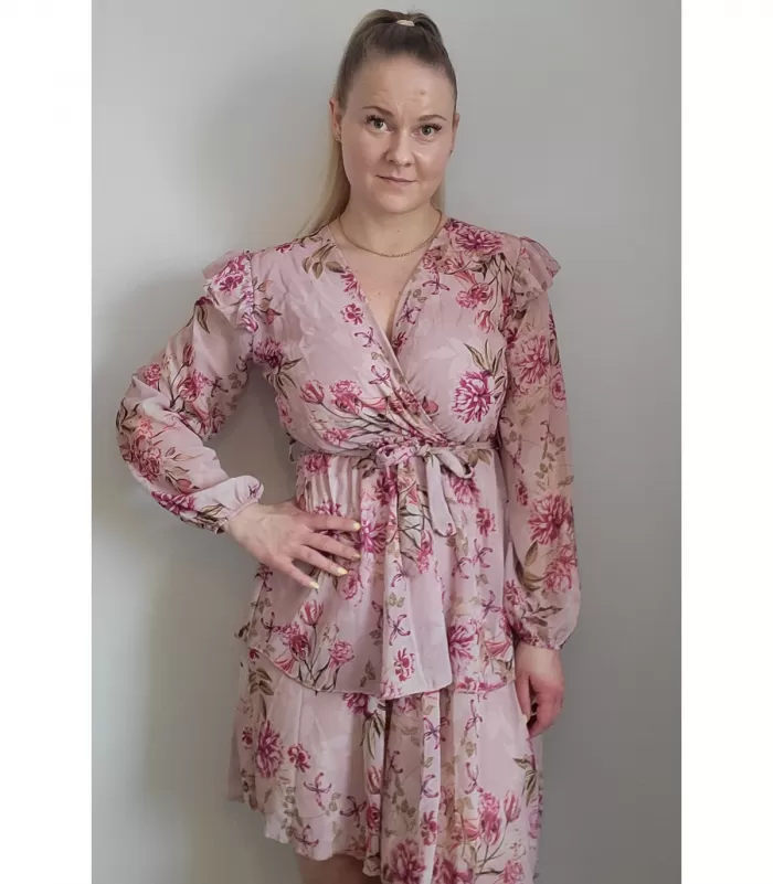 CW Bianka mauve kukkakuvioinen mekko [LÖYTÖ]