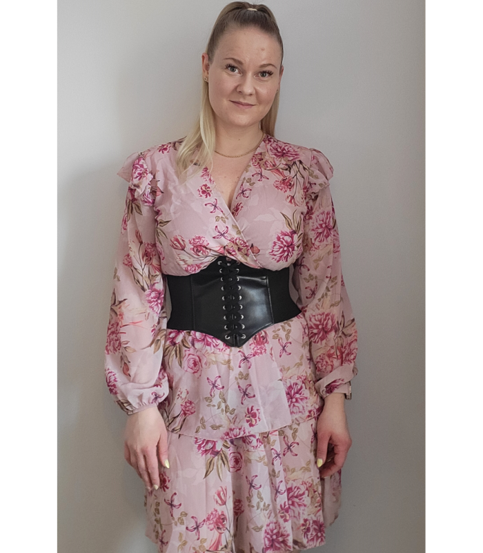 CW Bianka mauve kukkakuvioinen mekko [LÖYTÖ]