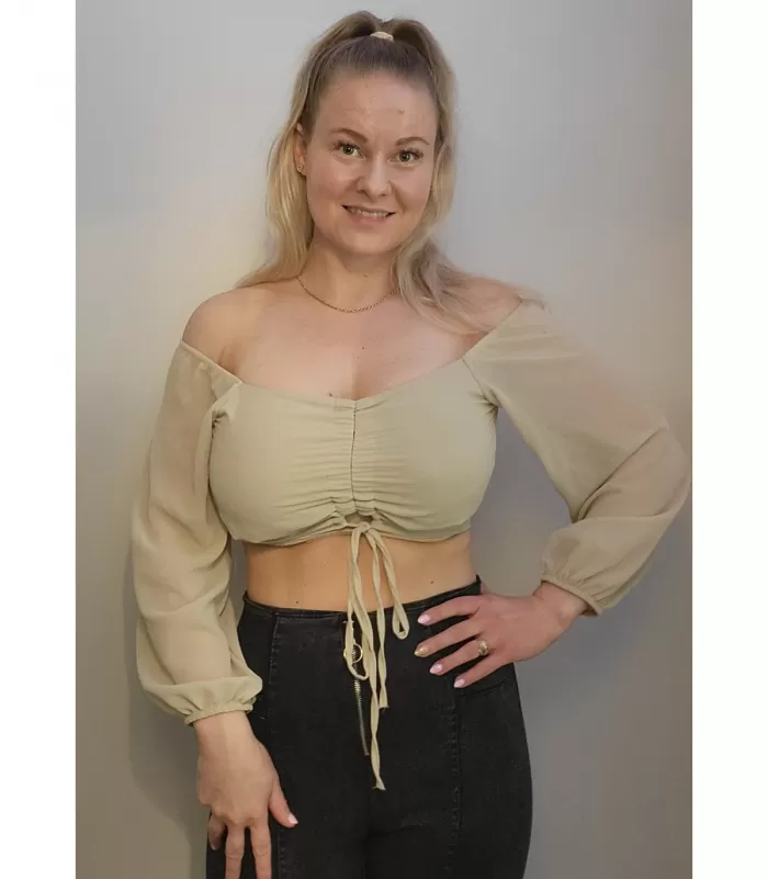 CW Cirilla beige off-shoulder latinapaita [TAMMIALE -30%]