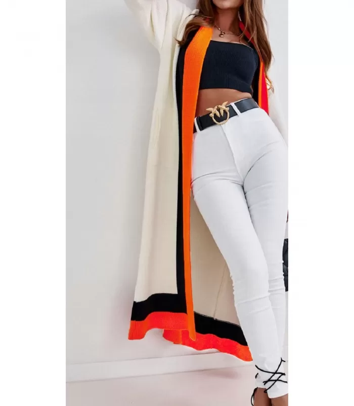 CW Eden oranssi pitkä neuletakki [TAMMIALE -20%]