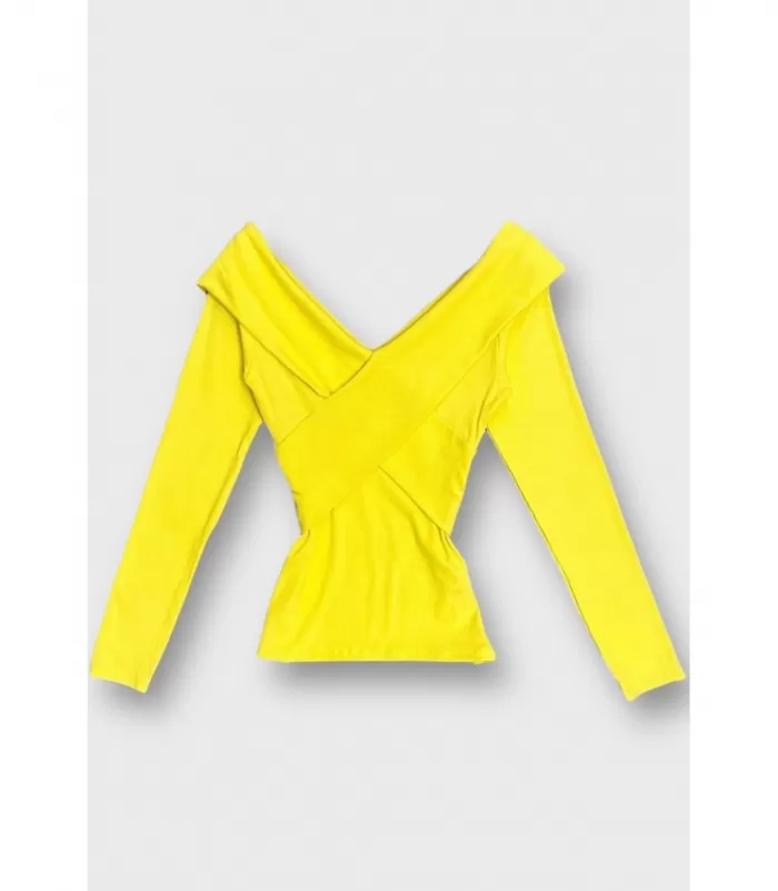 Elle Style Fanny keltainen pitkähihainen paita
