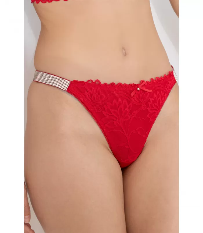 Inoo punainen strassikoristeinen rintaliivisetti