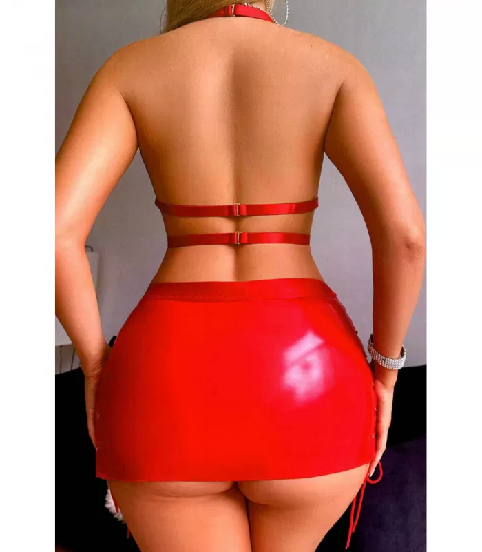 JHS punainen latex look hamesetti