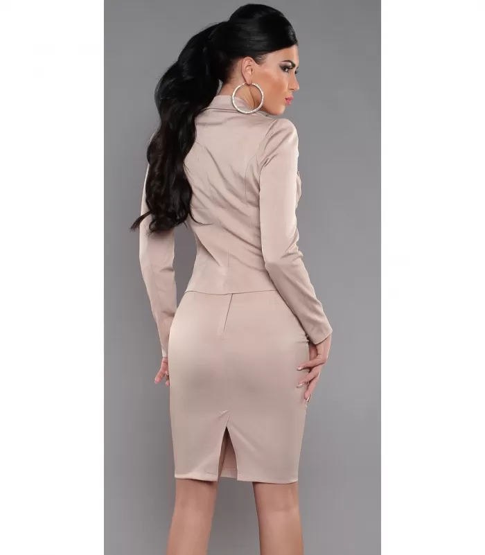 Koucla beige niittikoristeinen bleiseri [LÖYTÖ]