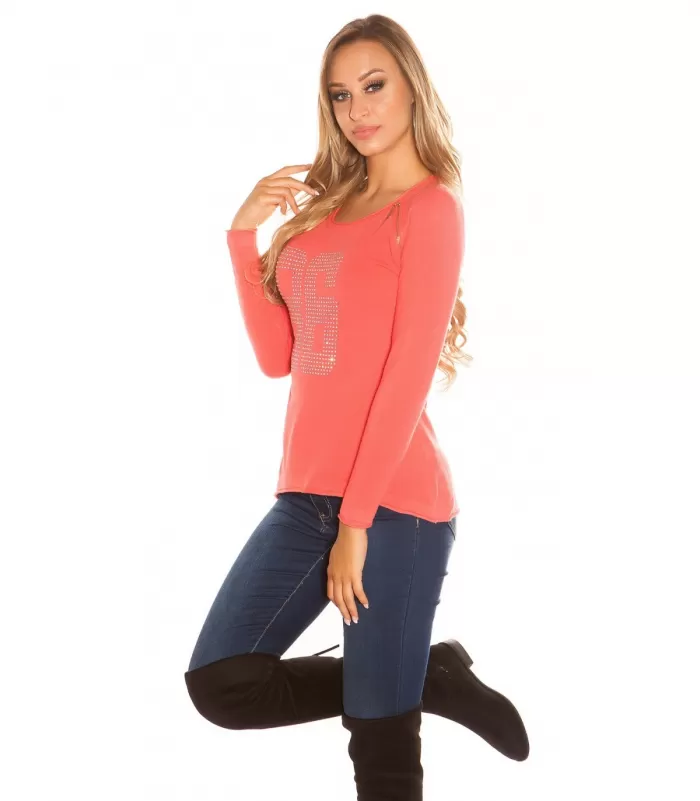 Koucla koralli 86 strassineule vetoketjuilla