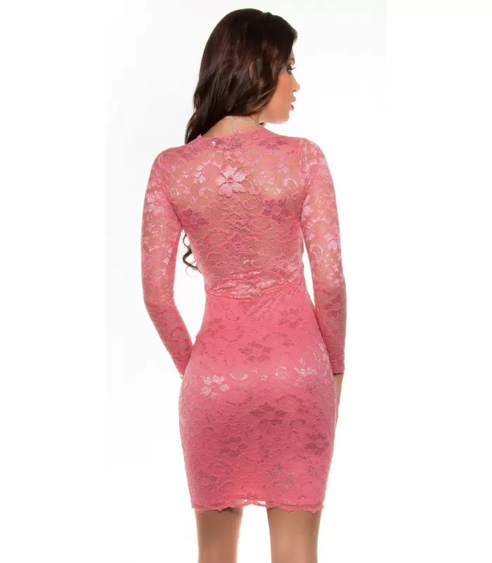 Koucla koralli pitkähihainen v-pitsimekko