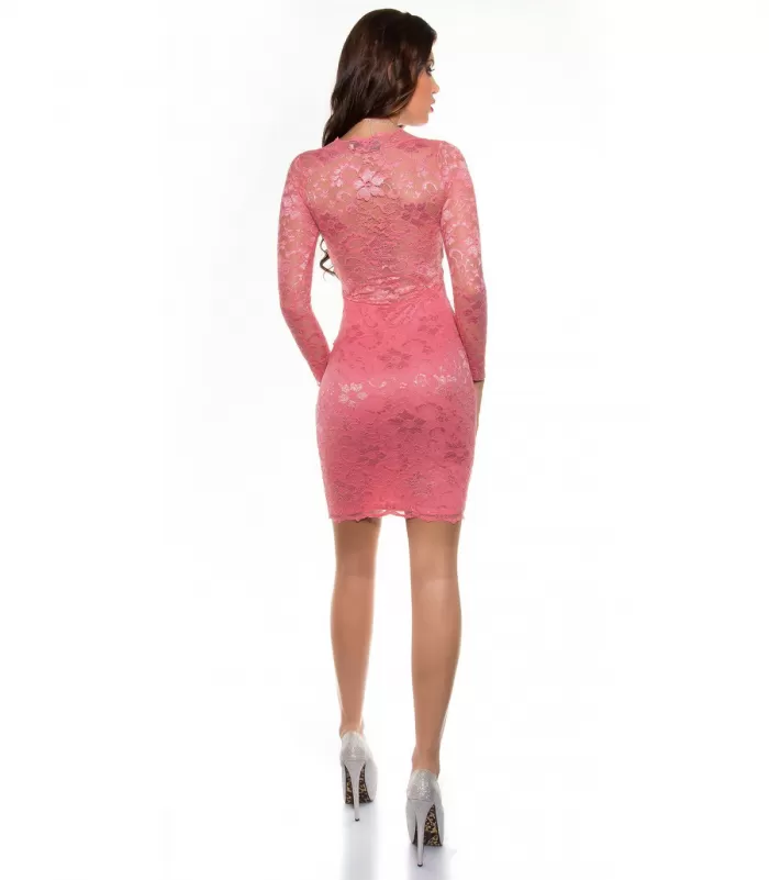 Koucla koralli pitkähihainen v-pitsimekko