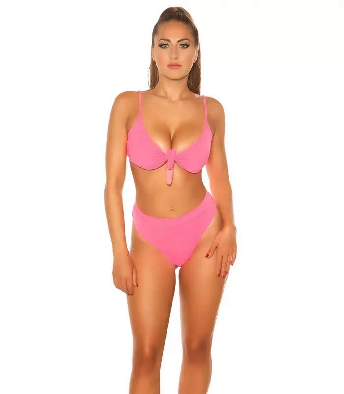 Koucla neonkorallit edestä solmittavat bikiniliivit