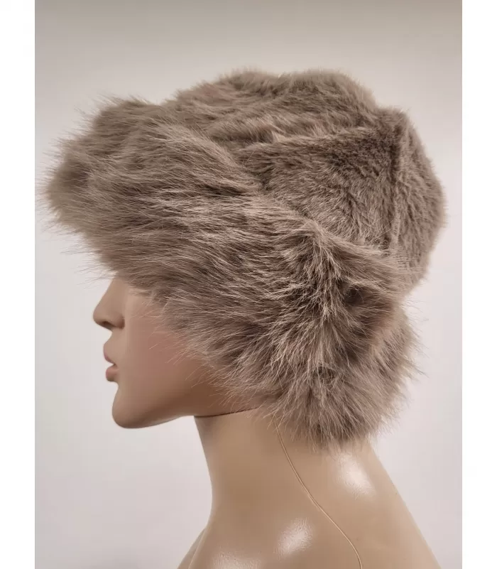 Lineta taupe tekoturkishattu