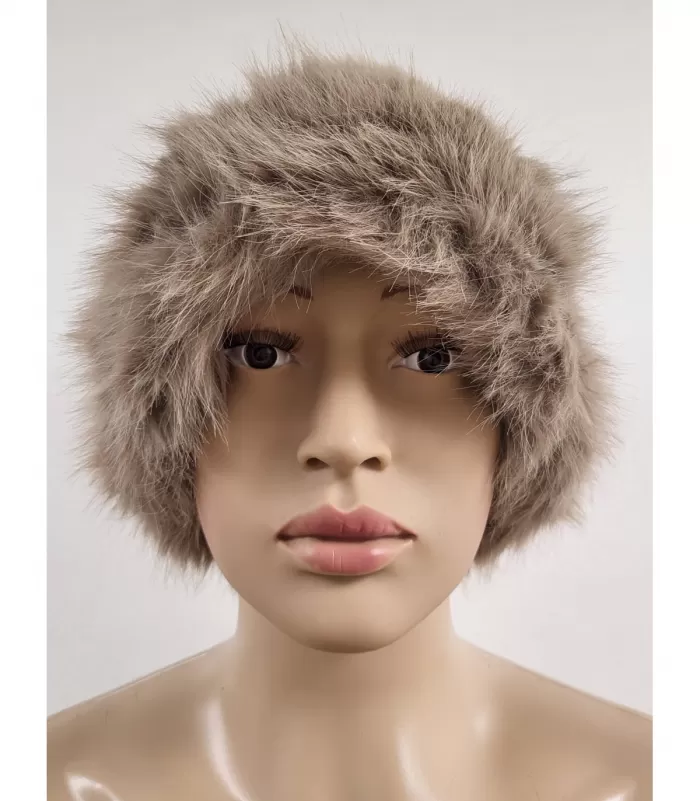 Lineta taupe tekoturkishattu