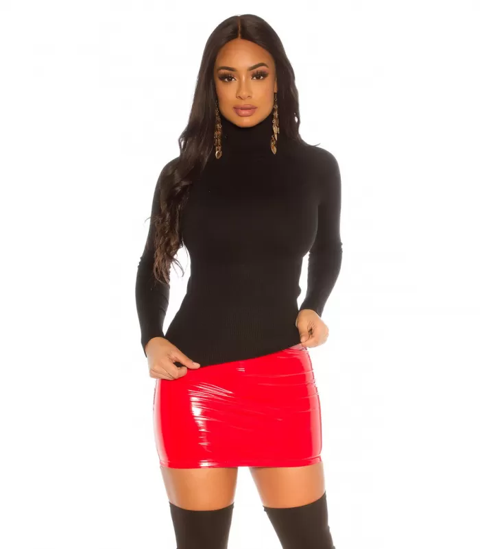 Musta pitkähihainen basic pooloneule