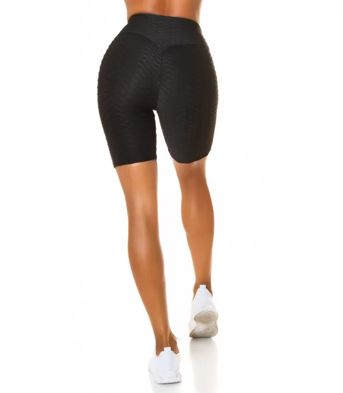 Mustat korkeavyötäröiset push up biker-shortsit