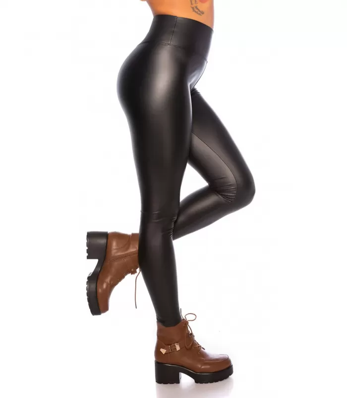 Mustat wetlook thermoleggingsit
