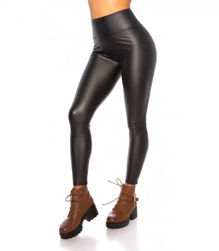 Mustat wetlook thermoleggingsit