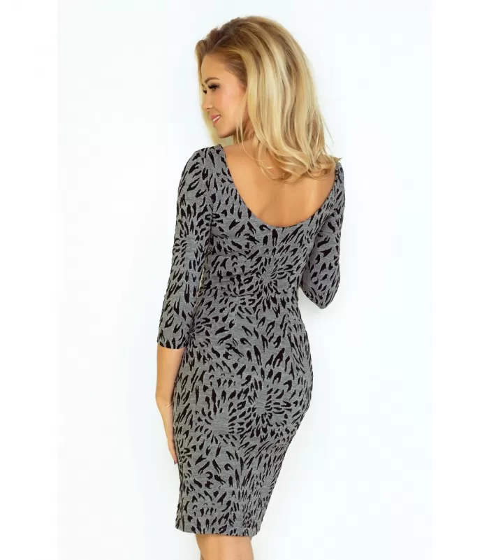 Numoco Eleonora harmaa printtikuvioinen mekko