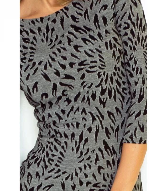 Numoco Eleonora harmaa printtikuvioinen mekko