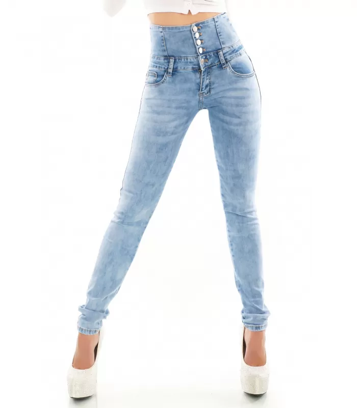 RJ Jeans siniset korkeavyötäröiset farkut