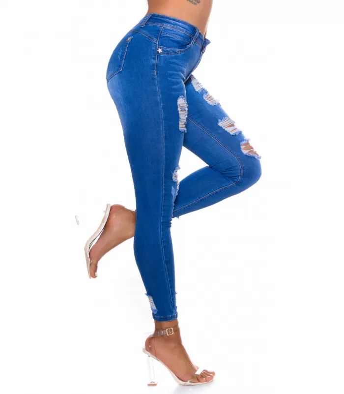 Revityt siniset push up -farkut