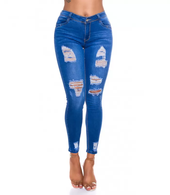 Revityt siniset push up -farkut