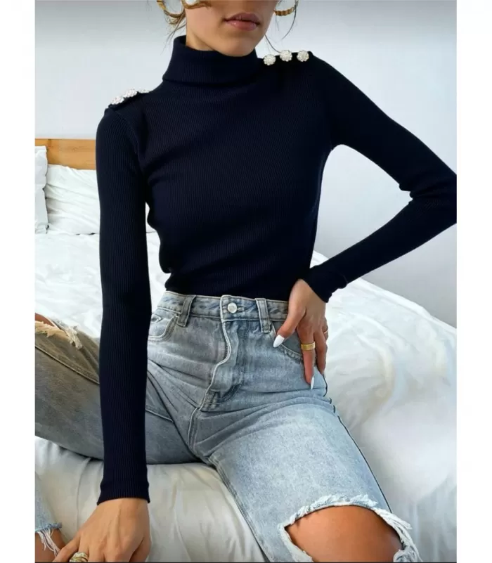 Rosy Days musta pooloneule koristenapeilla