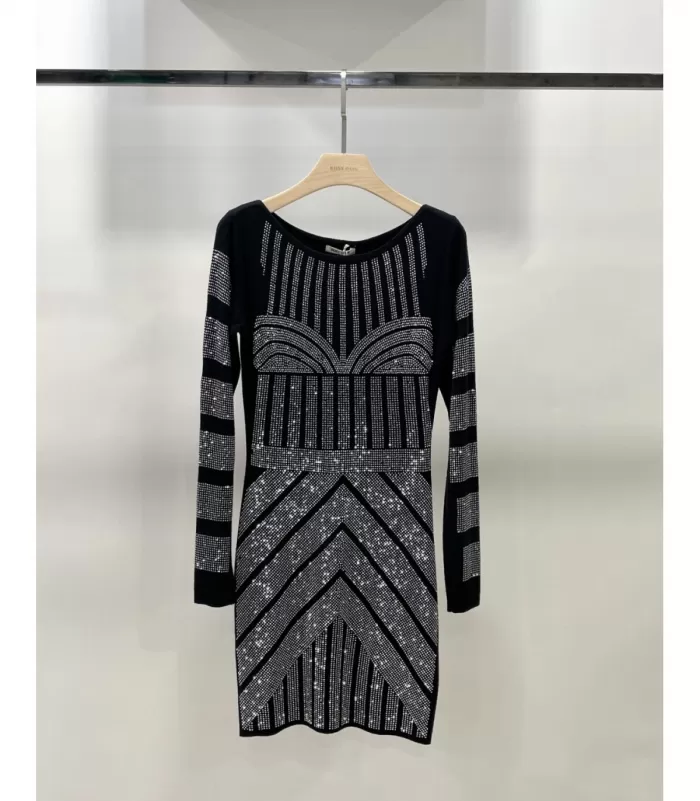 Rosy Days musta strassikoristeinen neulemekko