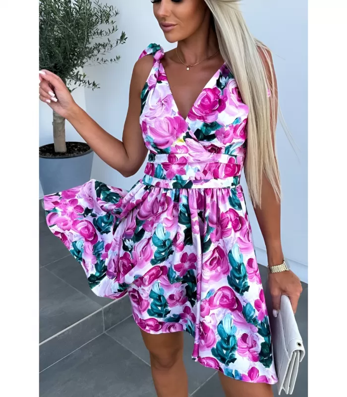 Schilo-Jolie pinkki ruusukuvioinen mekko