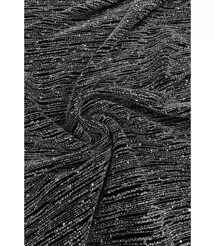 Shibelle hopeinen strassikoristeinen wrap-look v-mekko