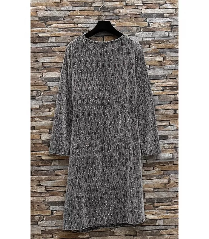 Shibelle hopeinen strassikoristeinen wrap-look v-mekko