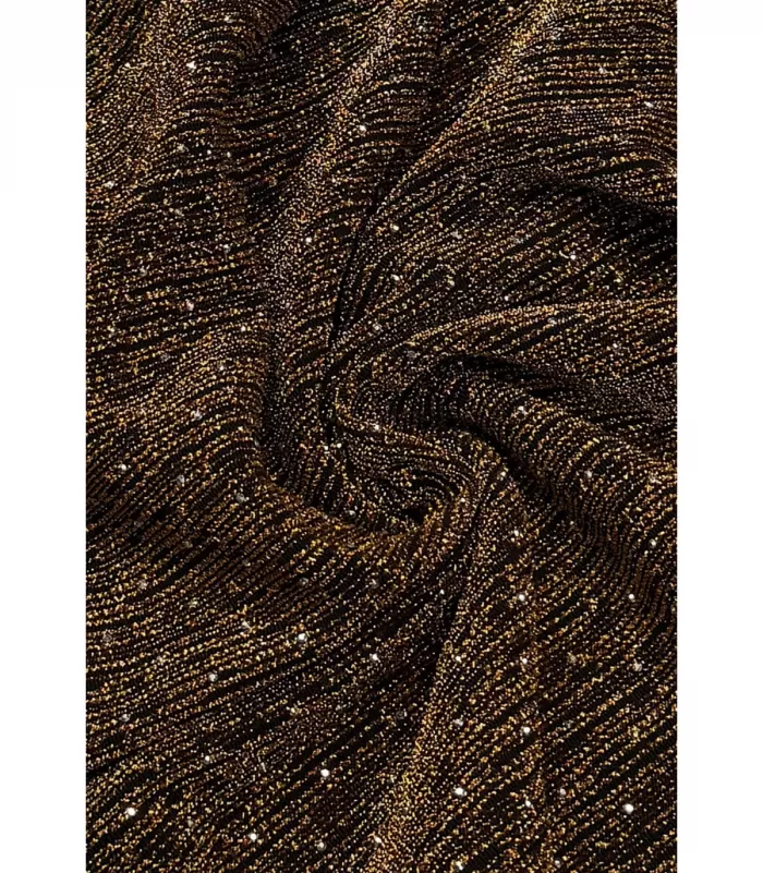 Shibelle kultainen strassikoristeinen wrap-look v-mekko