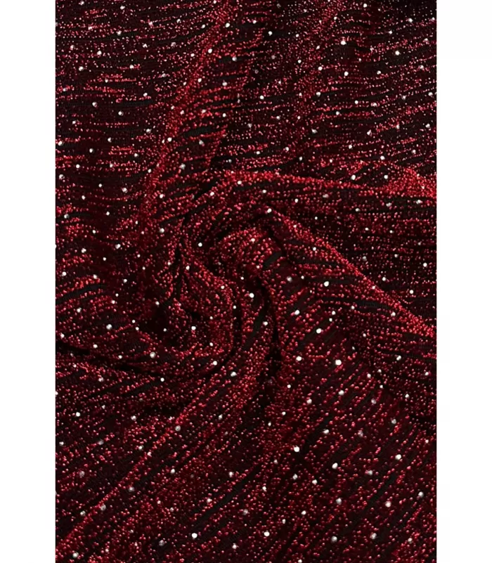 Shibelle punainen strassikoristeinen wrap-look v-mekko