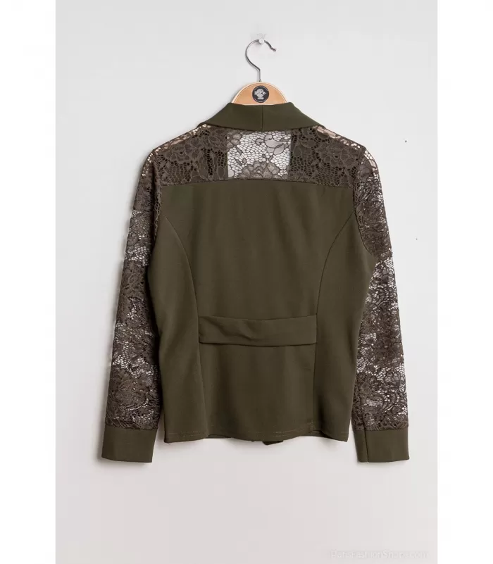 Soleil Star khaki pitsihihainen bleiseri