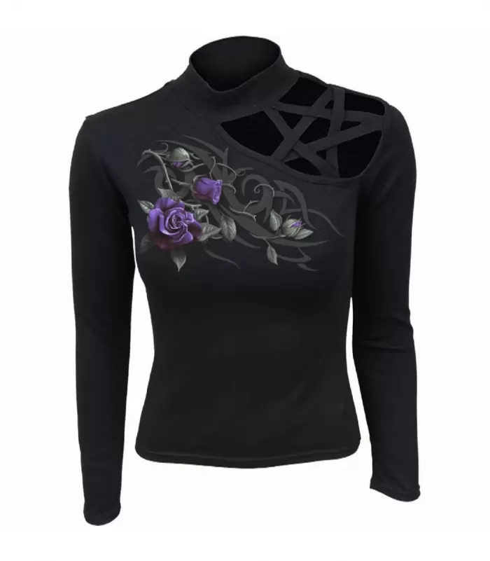 Spiral musta ruusupaita ristikolla