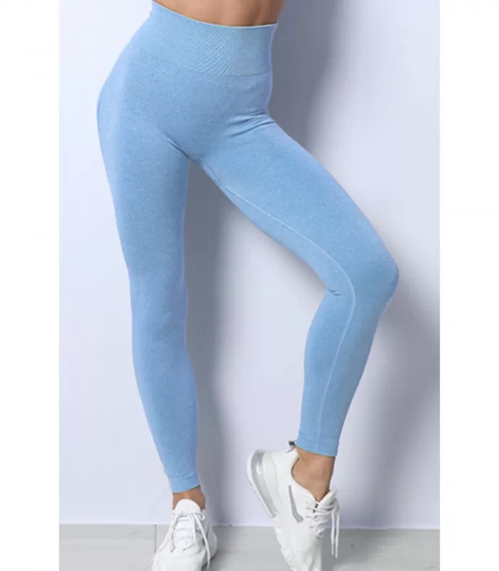 Vaaleansiniset korkeavyötäröiset push up -treenitrikoot korostuksilla [TAMMIALE -20%]