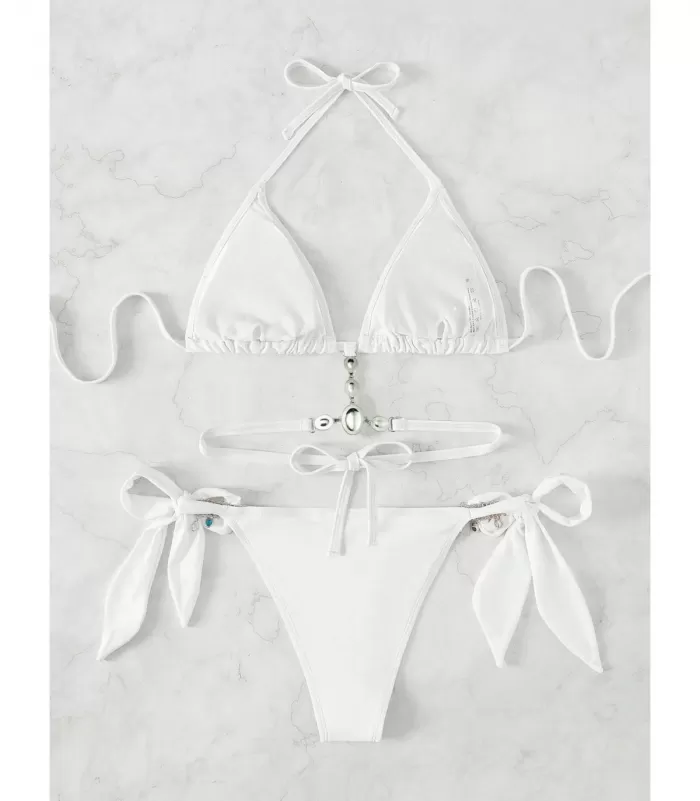 Valkoiset bling narubikinit