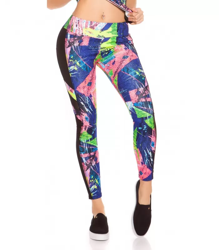 Värikkäät siniset mesh treenitrikoot + toppi