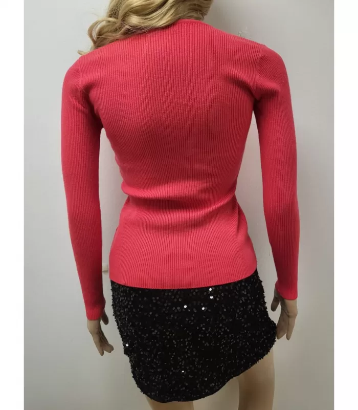 WHOO punainen neule nyöreillä